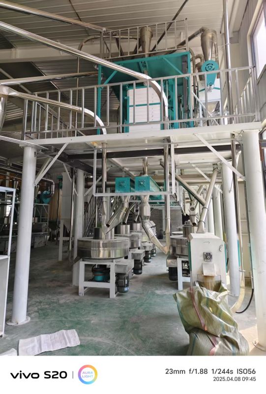 河北沧州八加四石磨面粉机生产线