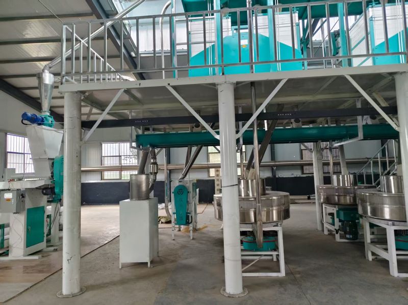 山东菏泽曹县五加一石磨面粉机生产线