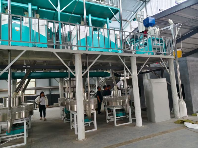 山东菏泽曹县五加一石磨面粉机生产线