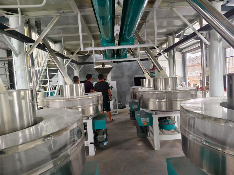 山东菏泽曹县五加一石磨面粉机生产线