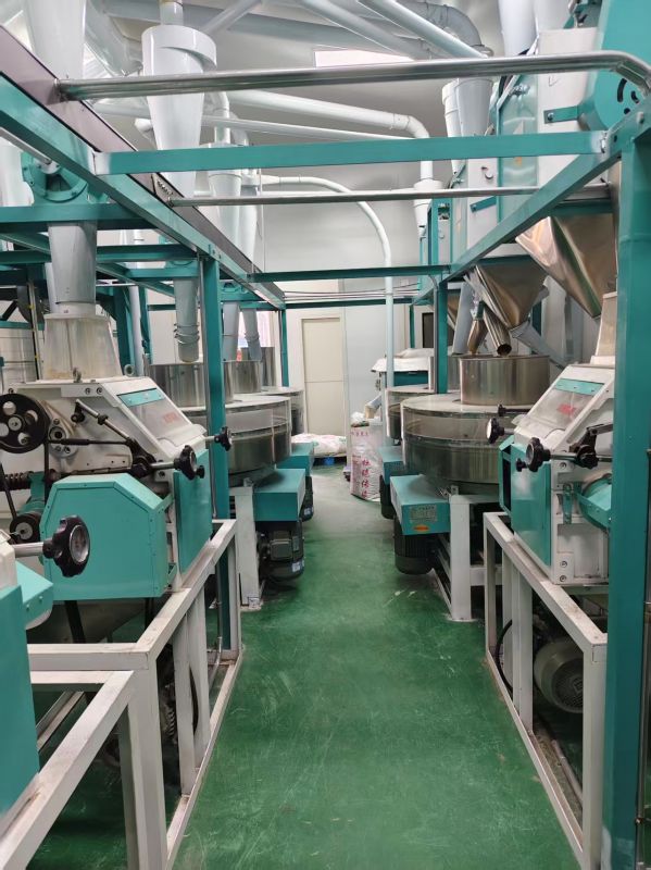 天津宝坻区王总日处理小麦25吨石磨面粉机生产线