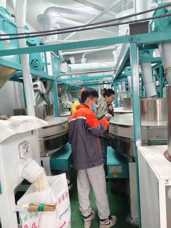 天津宝坻区王总日处理小麦25吨石磨面粉机生产线