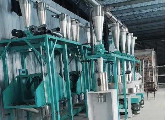 安徽砀山日处理小麦25吨石磨安装现场